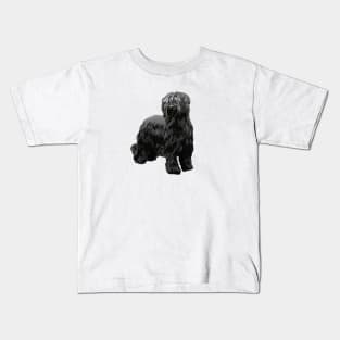 Briard Dog -Black Briard Kids T-Shirt